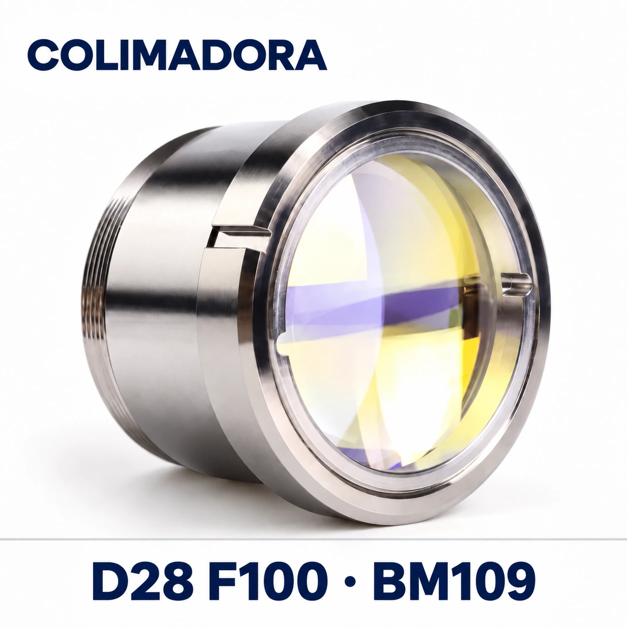 Lente colimadora FL100 D28 com suporte — BM109