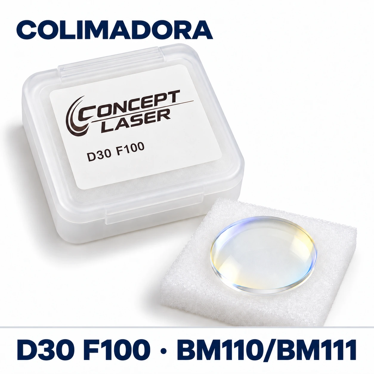 Lente colimadora D30 F100 — BM110 / BM111