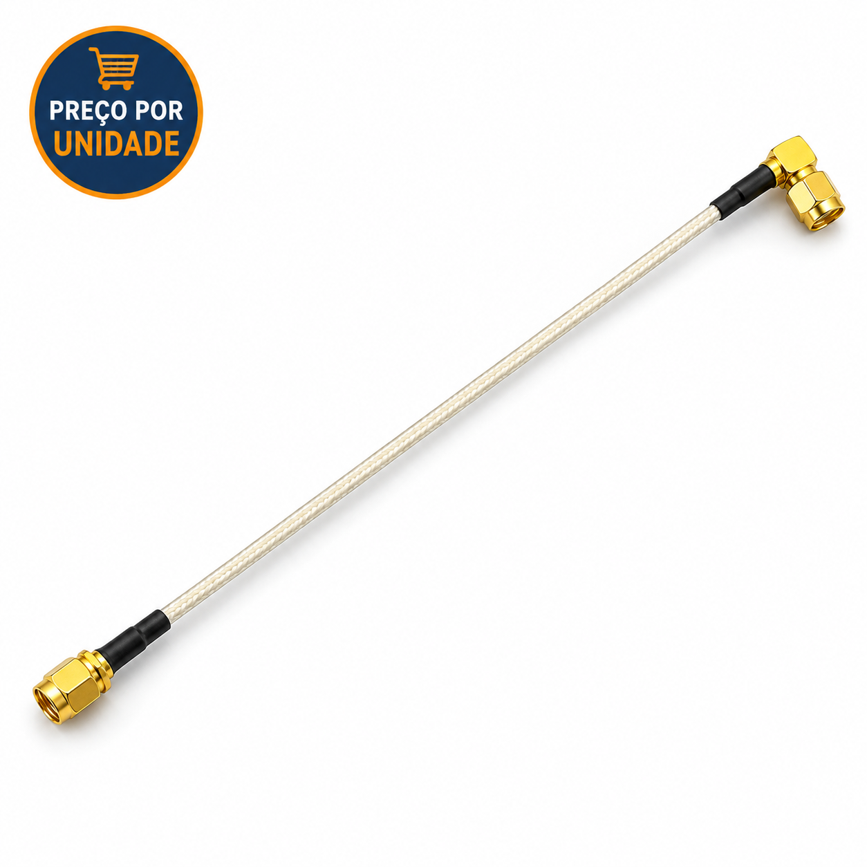 Cabo sensor capacitivo SMA–SMA — rosca dupla